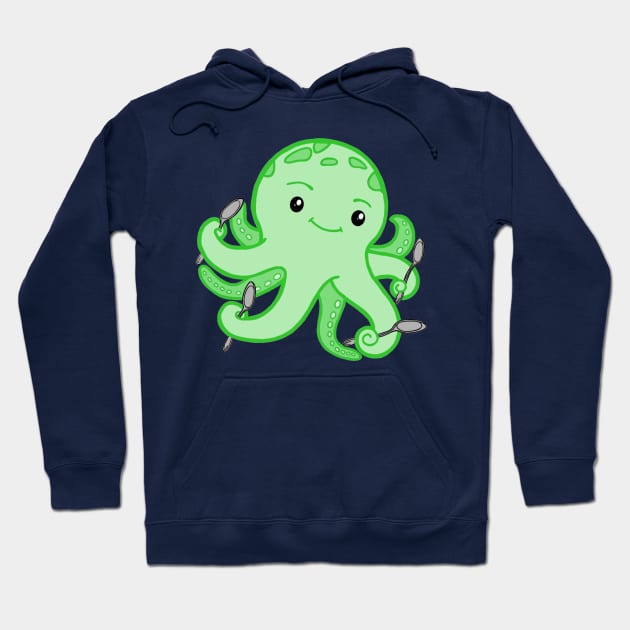 Spoonie Octopus (Green) Hoodie by CaitlynConnor